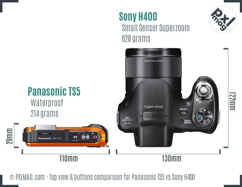 Top view design and control layout comparison