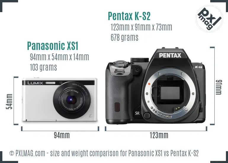 Panasonic XS1 vs Pentax K-S2 size comparison