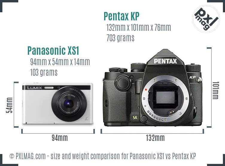 Panasonic XS1 vs Pentax KP size comparison