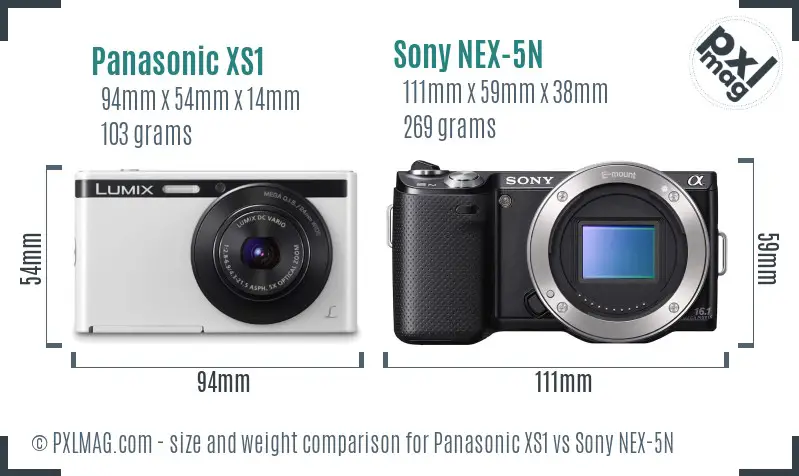 Panasonic XS1 vs Sony NEX-5N size comparison