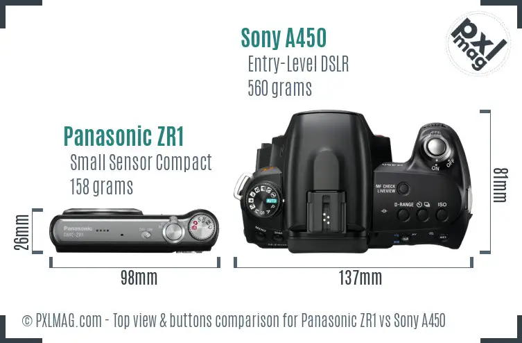 Top view design and control layout comparison