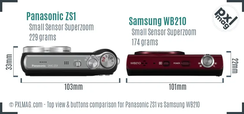 Top view design and control layout comparison