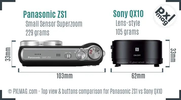 Top view design and control layout comparison