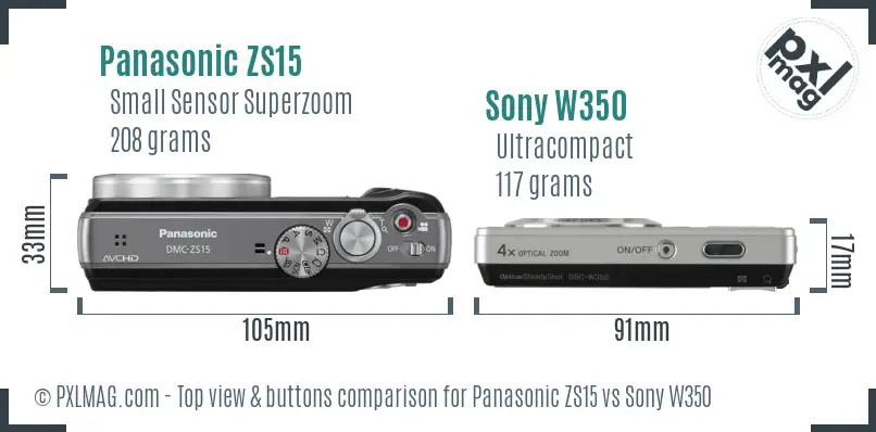 Top view design and control layout comparison