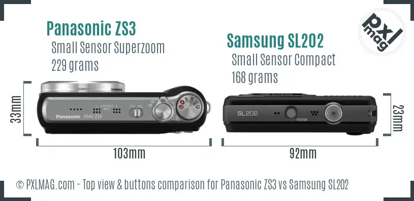 Top view design and control layout comparison