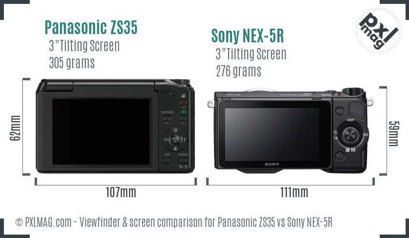 Back screen interface comparison