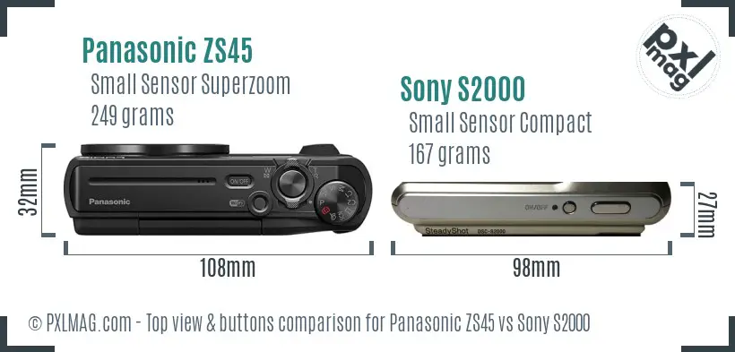 Top view design and control layout comparison