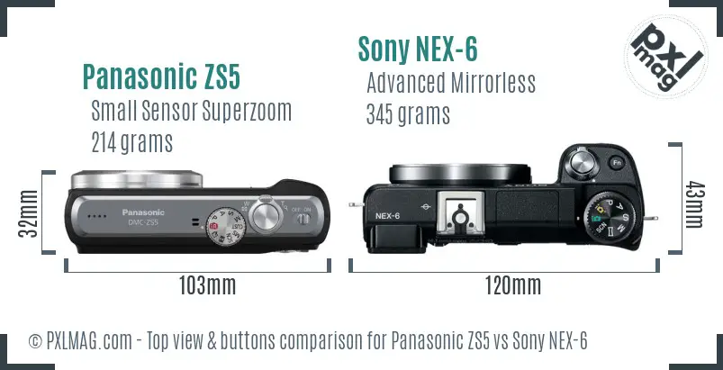 Top view design and control layout comparison