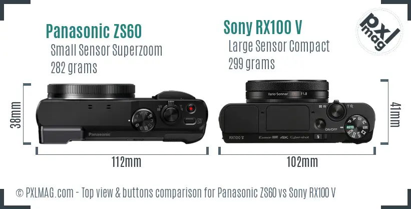 Top view design and control layout comparison
