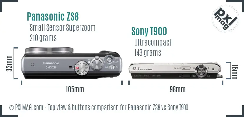 Top view design and control layout comparison