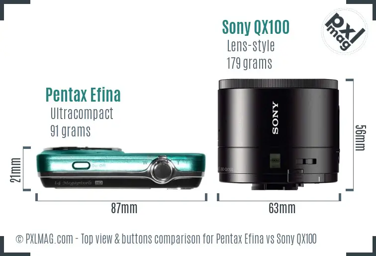 Top view design and control layout comparison