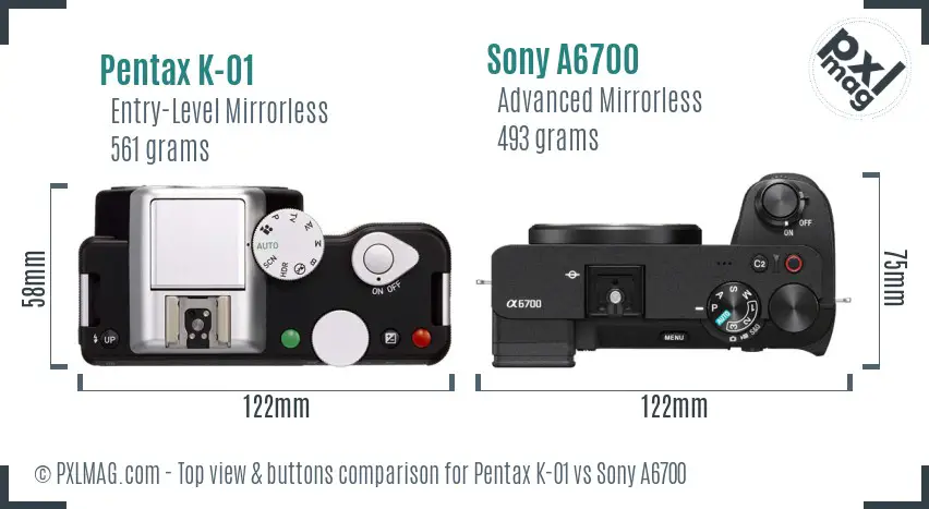 Top view design and control layout comparison