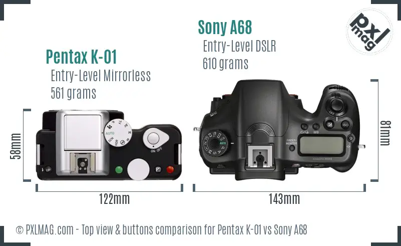 Top view design and control layout comparison