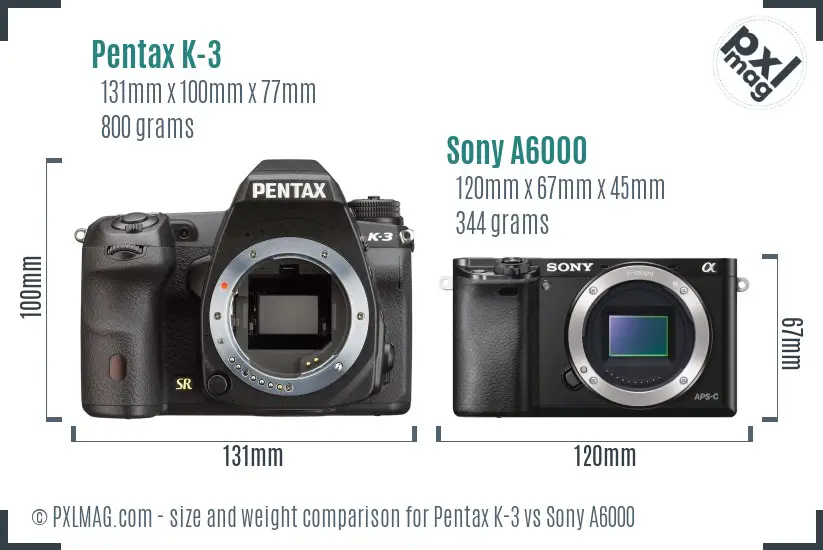 Pentax K3 vs Sony A6000 Full Comparison