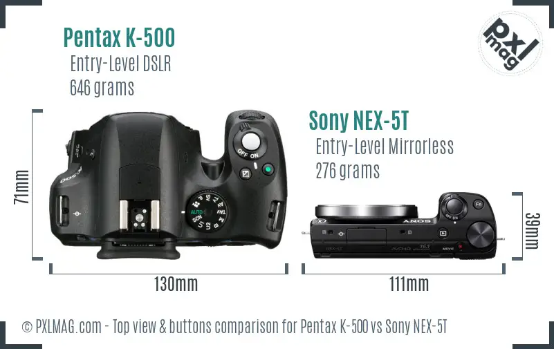 Top view design and control layout comparison