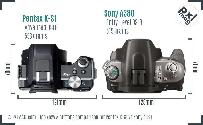Top view design and control layout comparison