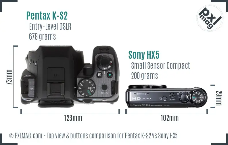 Top view design and control layout comparison
