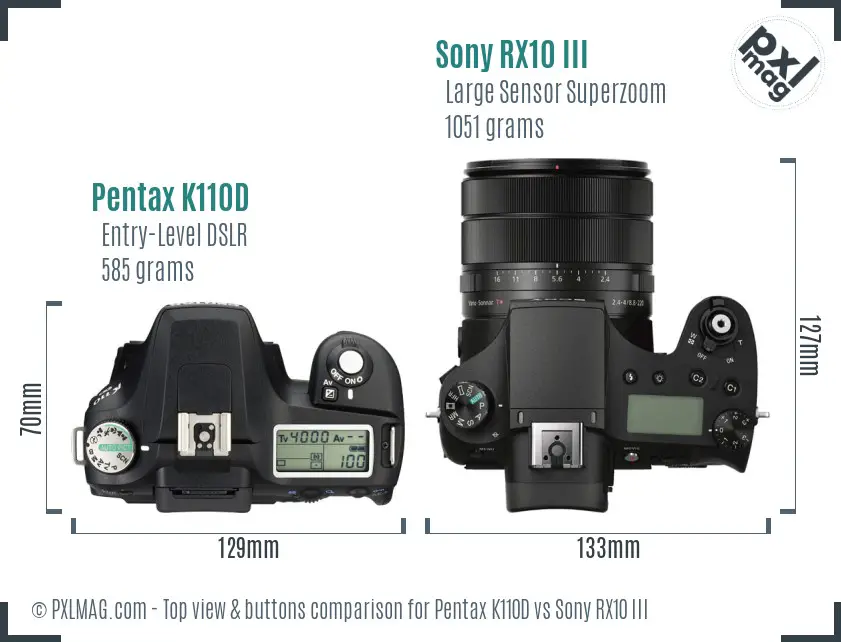 Top view design and control layout comparison