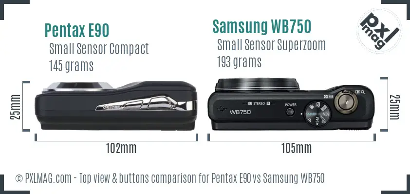 Top view design and control layout comparison