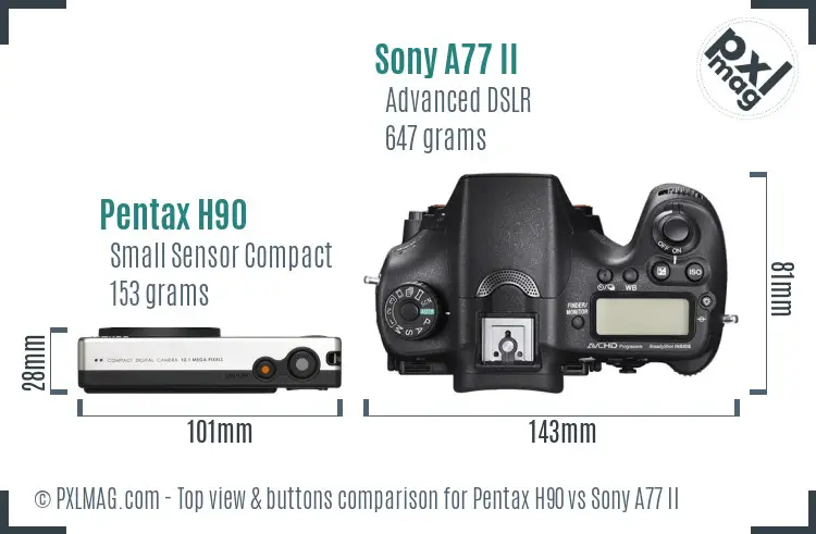 Top view design and control layout comparison