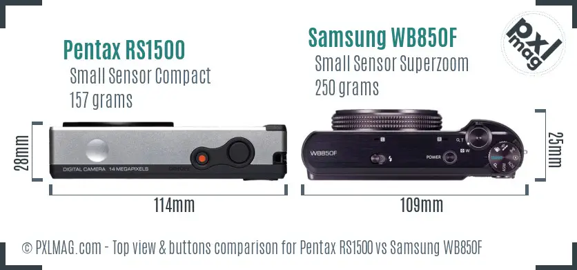 Top view design and control layout comparison