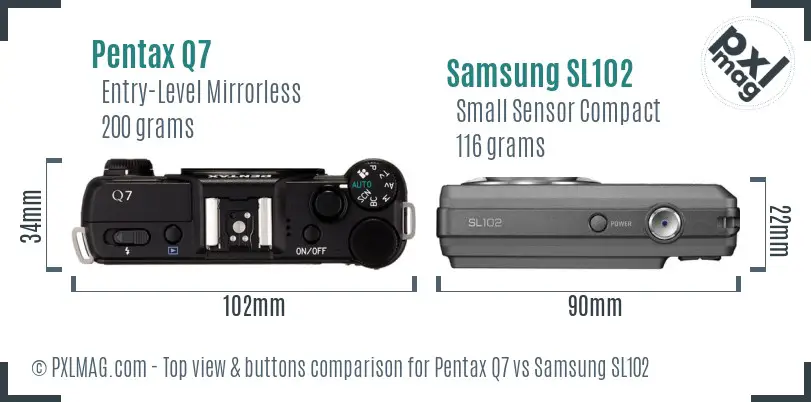 Top view design and control layout comparison