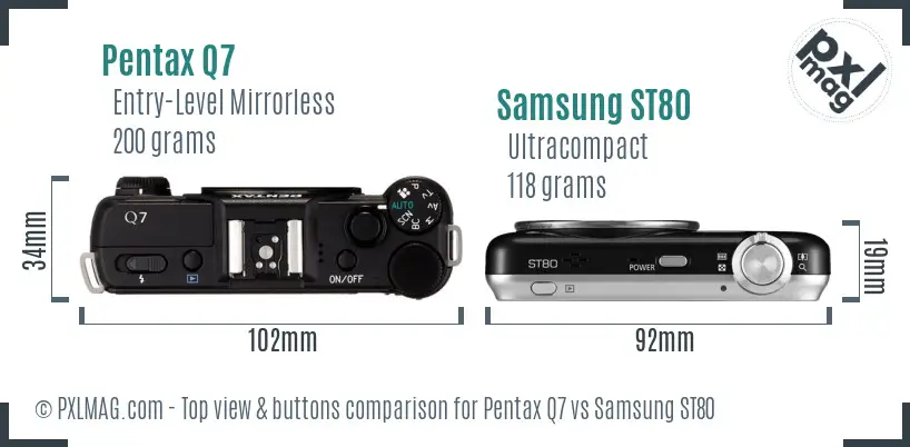 Top view design and control layout comparison