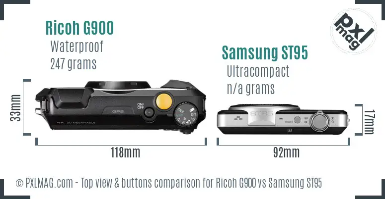 Top view design and control layout comparison