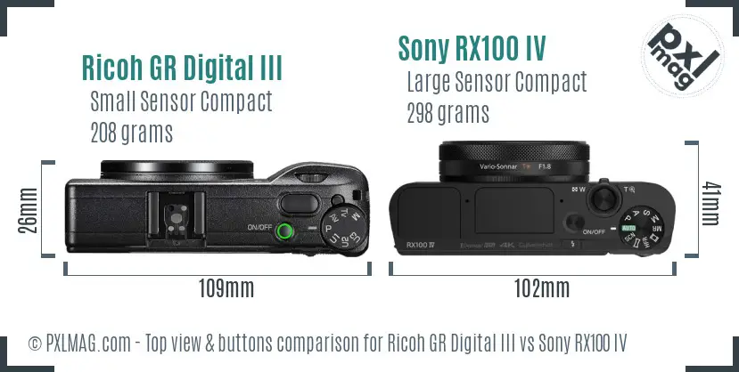 Top view design and control layout comparison