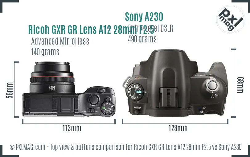 Top view design and control layout comparison