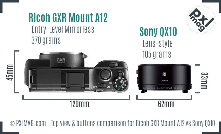 Top view design and control layout comparison