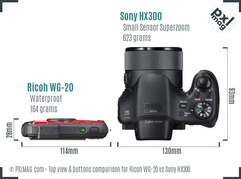 Top view design and control layout comparison