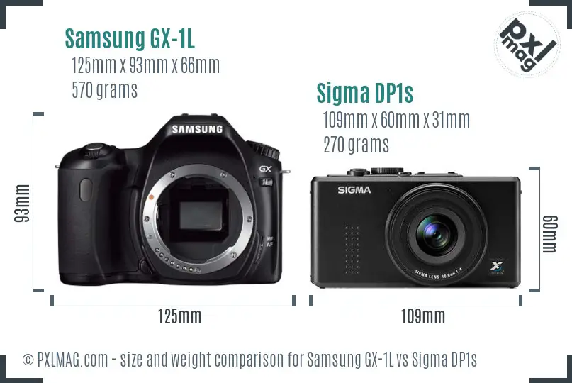 Samsung GX-1L vs Sigma DP1s size comparison