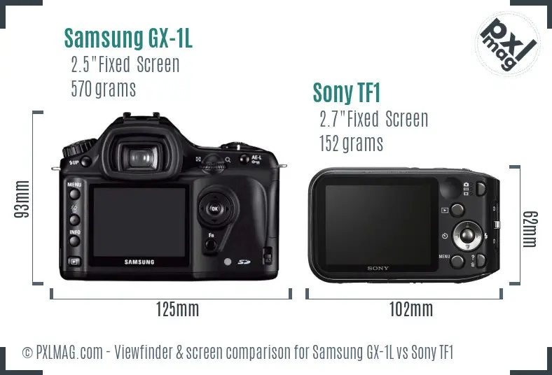 Samsung GX-1L vs Sony TF1 Screen and Viewfinder comparison