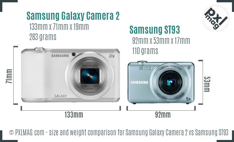 Samsung Galaxy Camera 2 vs Samsung ST93 size comparison