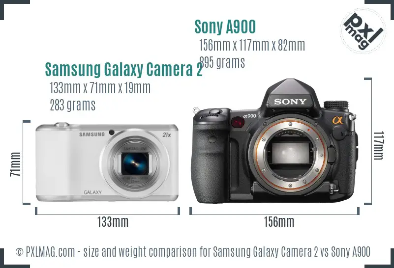 Samsung Galaxy Camera 2 vs Sony A900 size comparison