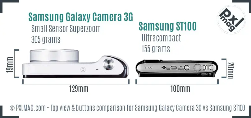 Top view design and control layout comparison