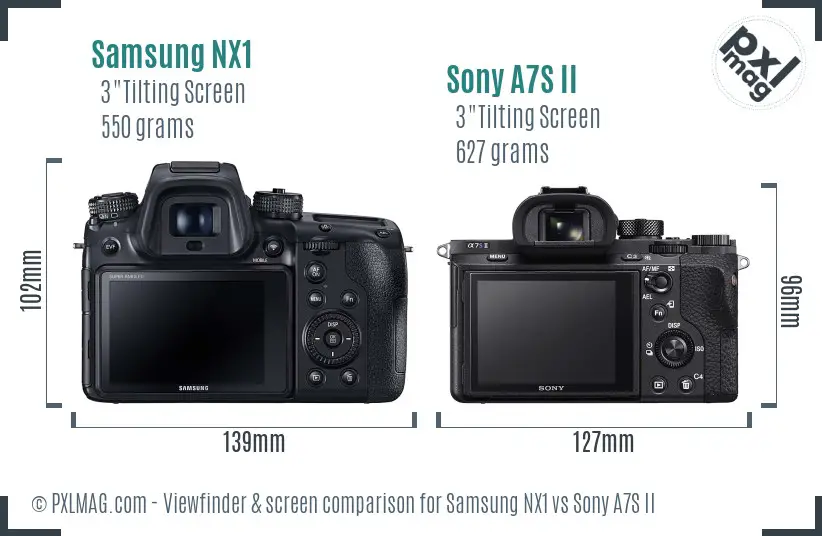 Samsung NX1 vs Sony A7S II Screen and Viewfinder comparison