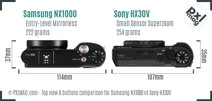 Top view design and control layout comparison