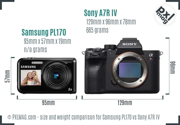 Samsung PL170 vs Sony A7R IV size comparison Samsung PL170 vs Sony A7R IV size comparison