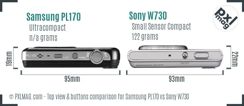 Top view design and control layout comparison