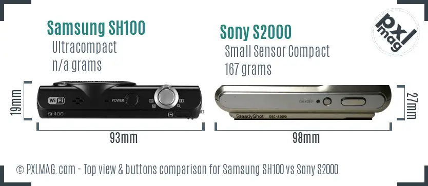Top view design and control layout comparison