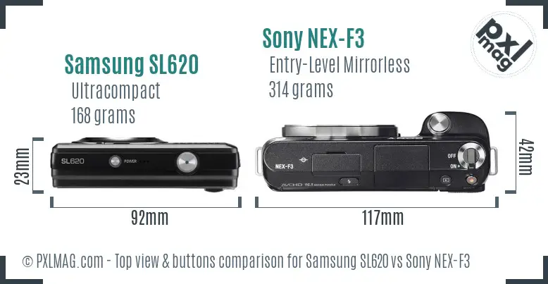 Top view design and control layout comparison