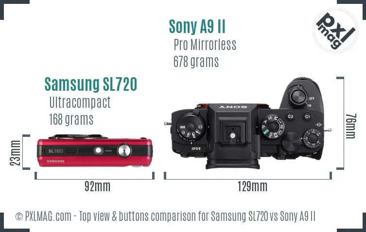 Top view design and control layout comparison