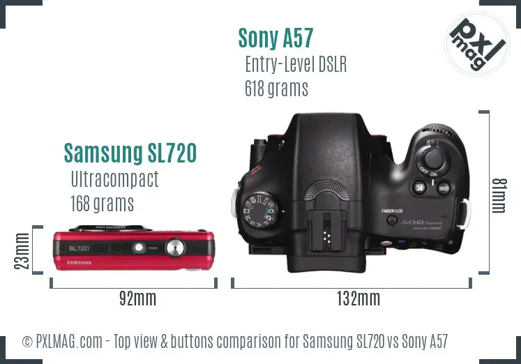 Top view design and control layout comparison