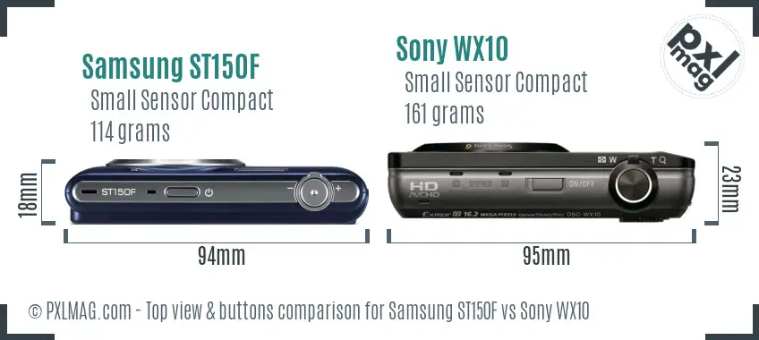 Top view design and control layout comparison