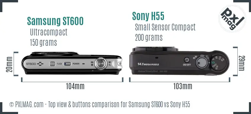 Top view design and control layout comparison