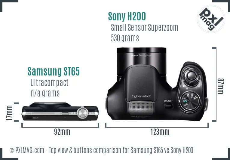 Top view design and control layout comparison