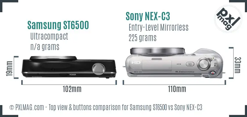 Top view design and control layout comparison