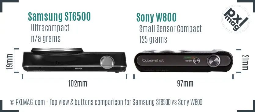 Top view design and control layout comparison